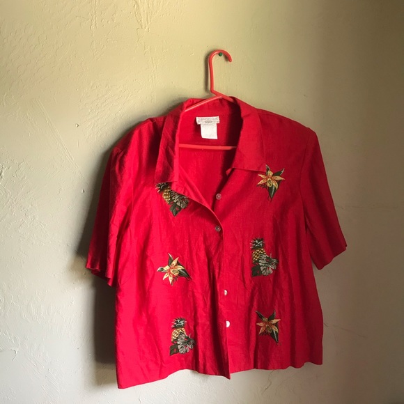 Vintage plus size tropical dress with jacket - Picture 14 of 14